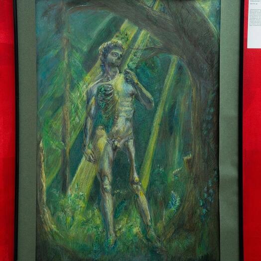 Давид - пастель, цветные карандаши