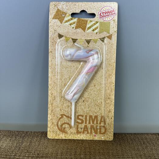 Свеча цифра 7