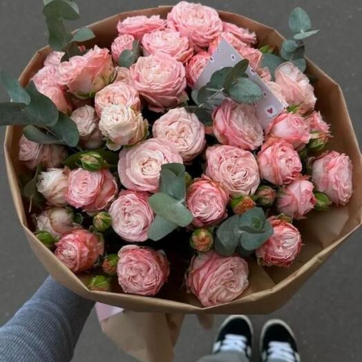 Peony-shaped bush roses