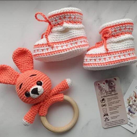 Пинетки погремушка на рождение ребёнка