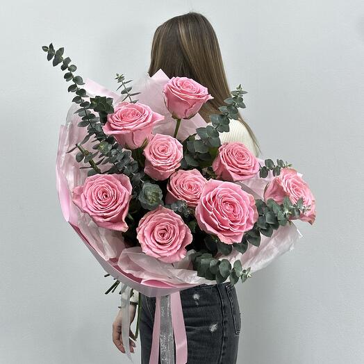 The roses are pink