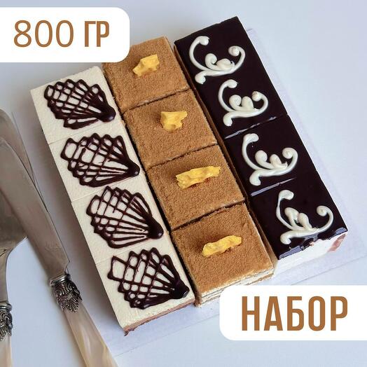 Пирожные "Три шоколада Медовик Птичье молоко"