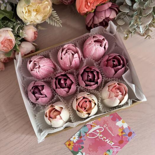 Тюльпаны Пионовидные из 🍓клубничного, вишневого, абрикосового зефира