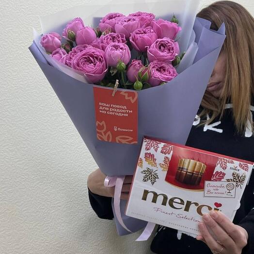 Комбо Букет Мисти баблс и конфеты