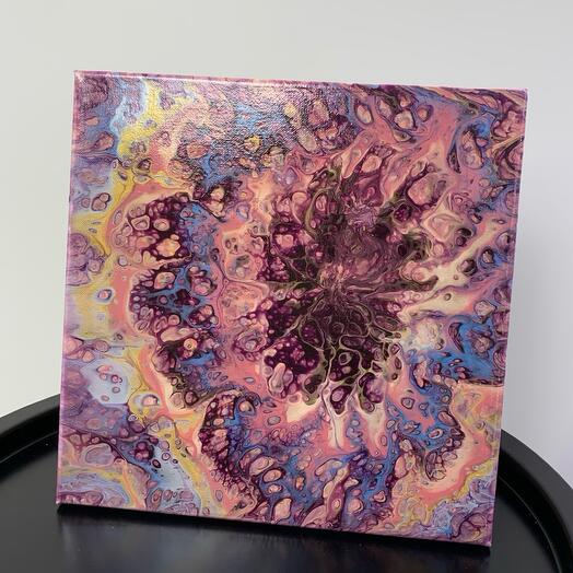 Картина Медуза в технике FluidArt