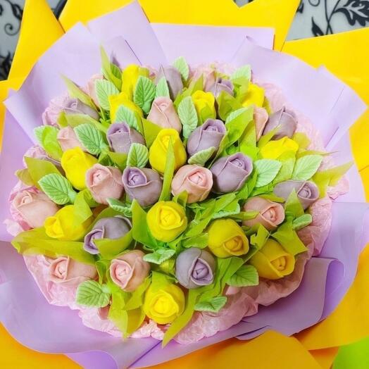 Шоколадный букет. Мини розы (35 шт)