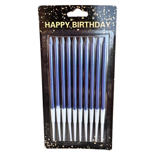Свечи для торта синий 10 шт. Cake candles blue 10 pcs