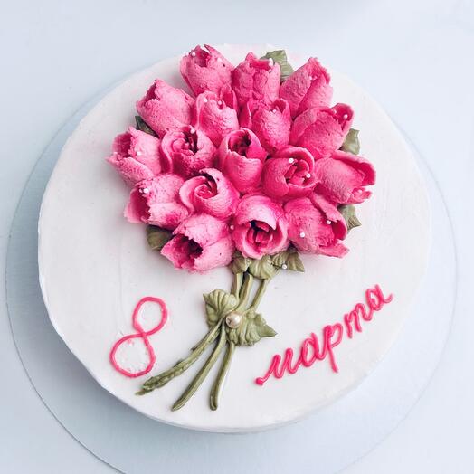 Торт 8 Марта тюльпаны, 1кг