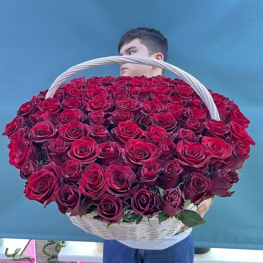 101 Роза в корзине ♥️
