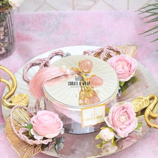Flowers and Bloom Tray Set Hamper
