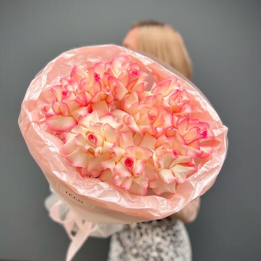 Bouquet of French roses Jumiliya 9 pcs