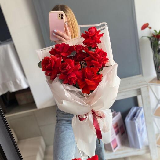 Яркий букет из французских роз 😊🌺