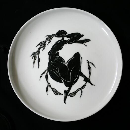 Сирена / декоративная тарелка поднос, авторская работа