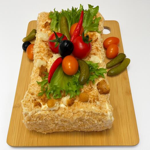 Мясной закусочный торт "Рваное мясо"