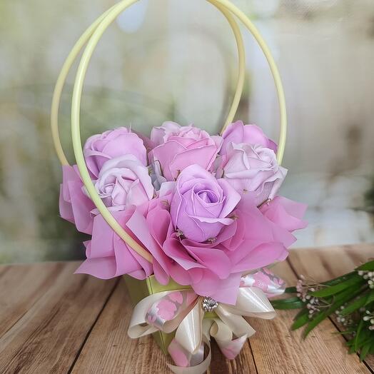 Мыльная композиция 7 роз