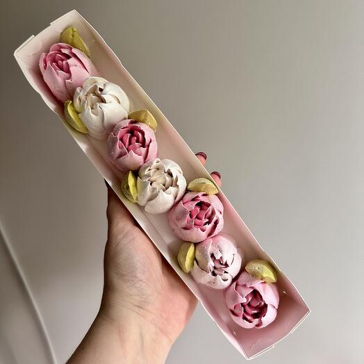 Зефирные цветы в коробке на день семьи