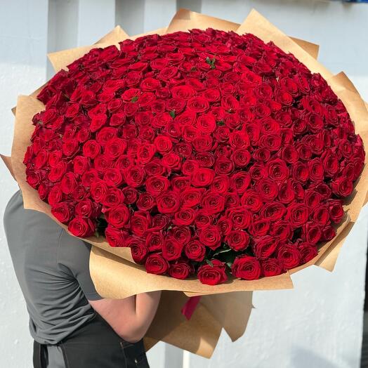 Огромный букет из 301 роз💕💕💕