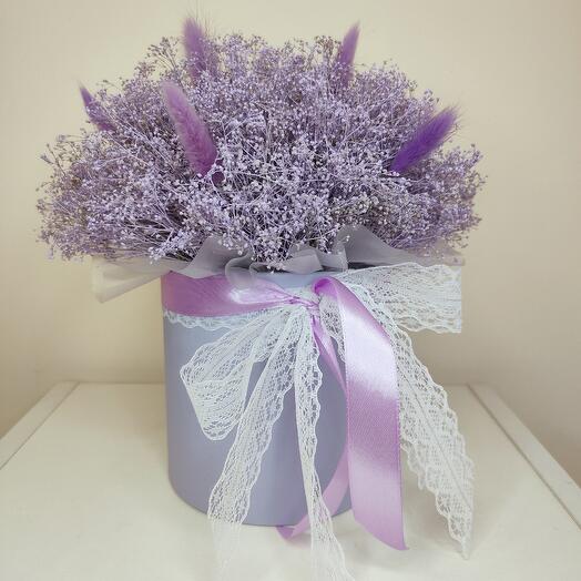 Гипсофила в сиреневой коробке💜
