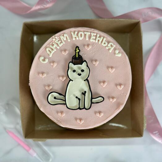 Бенто торт «С днем котенья»