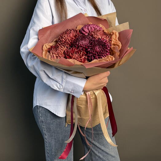 Букет из Хризантем Бигуди