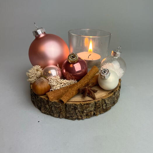 Подсвечник ручной работы / подарок на Новый год / новогодний подарок /