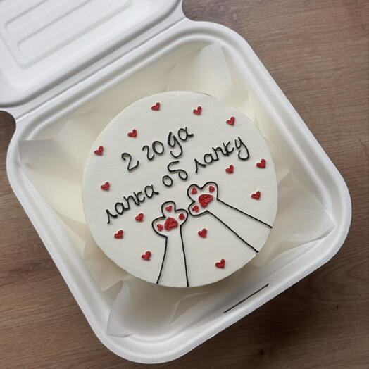 ПП бенто тортик «Лапка об лапку»