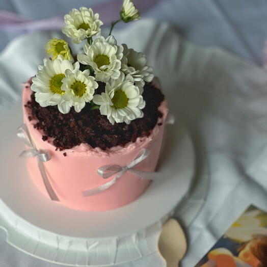Бенто торт маме с цветами. Цветы в горшке. 8 марта