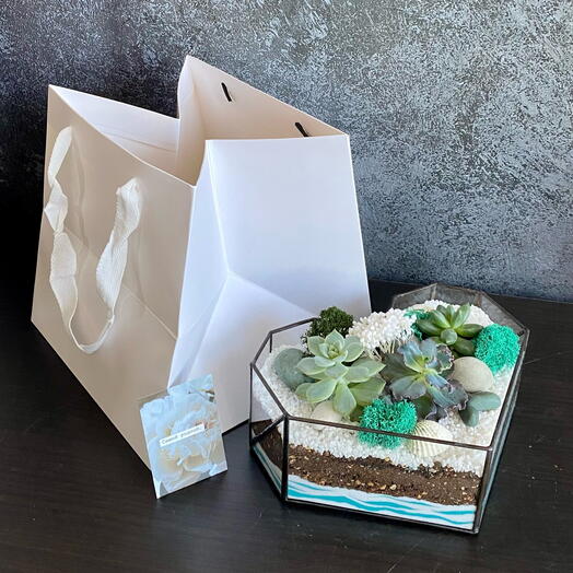 Флорариум «Сердце» подарок для мамы