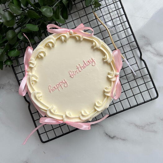 Бенто-торт макси "Happy Birthday"/"С Днем рождения".Торт в стиле Ламбет девушке/маме/жене/сестре/подруге. Не требует разморозки