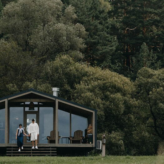 🎀Коттедж River house в отеле Pine River 2 участника Одна ночь 💝