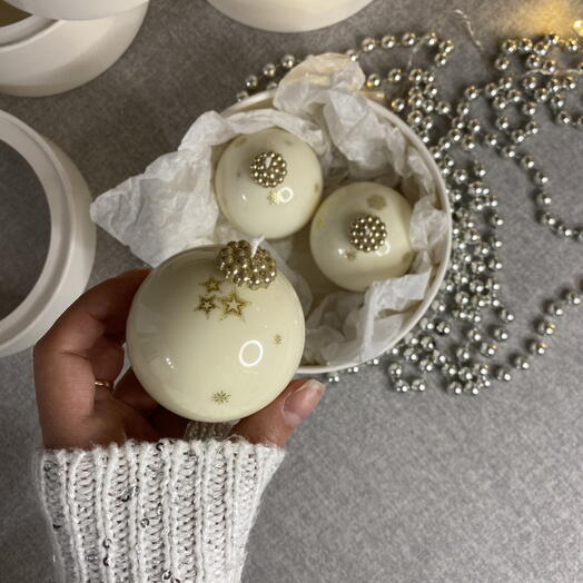 Набор свечей Белое золото