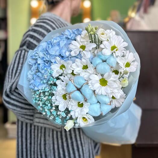 Авторский букет «Небесно-голубой💙»