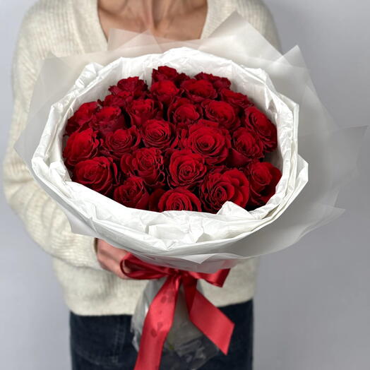 Монобукет из роз 25шт