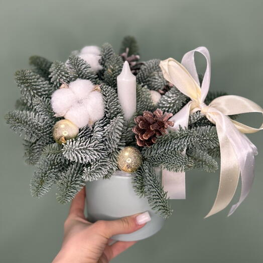 Новогодняя композиция из ели Нобилиса 🎄