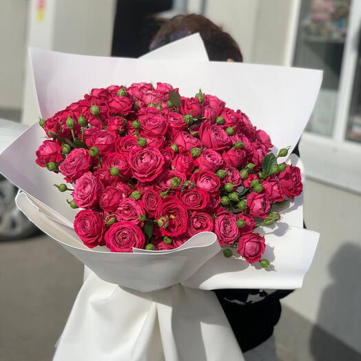 Кустовые розы розовые розы букет кустовых роз яркие розы пионовидные