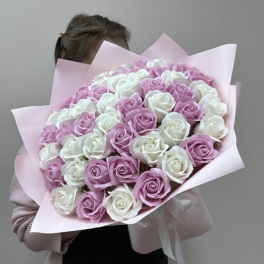 51 роза из мыла🌹