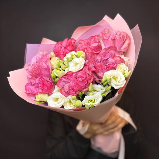 Букет из эустомы и Роз🌹
