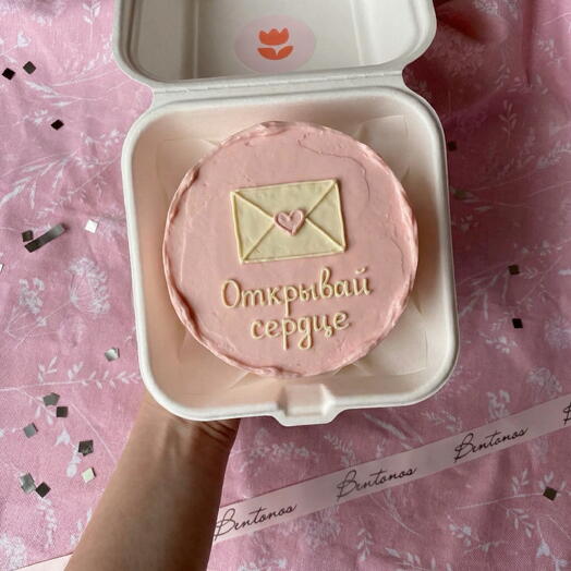 Бенто торт Открывай сердце на День Святого Валентина, коллекция «14 февраля»