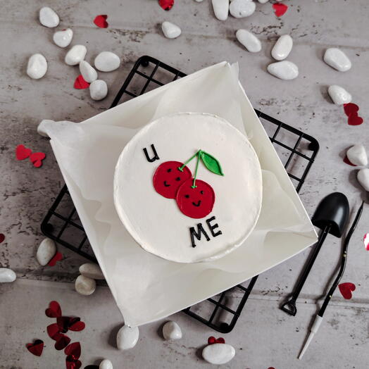 Бенто-торт с вишенками🍒