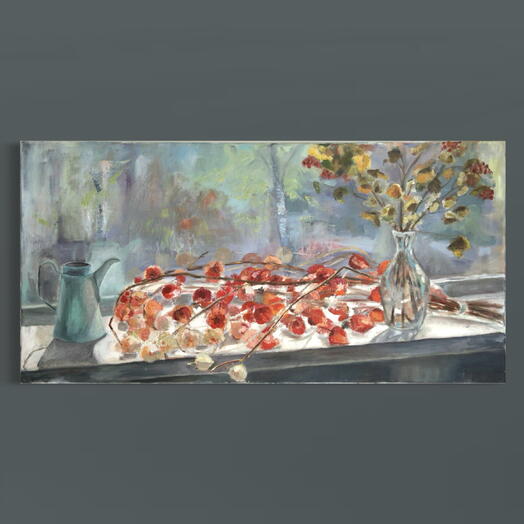 Картина маслом «Фонарики», 50 х 100 см