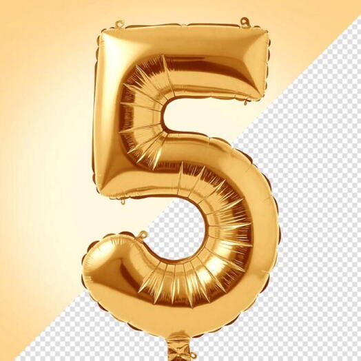 Цифра «5» Золото
