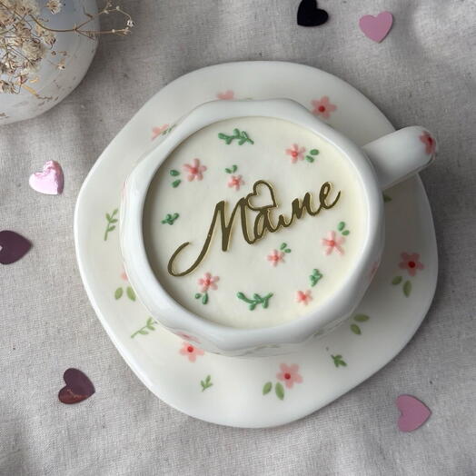 Суши Чашка Маме с цветочным рисунком и Вашим дизайном