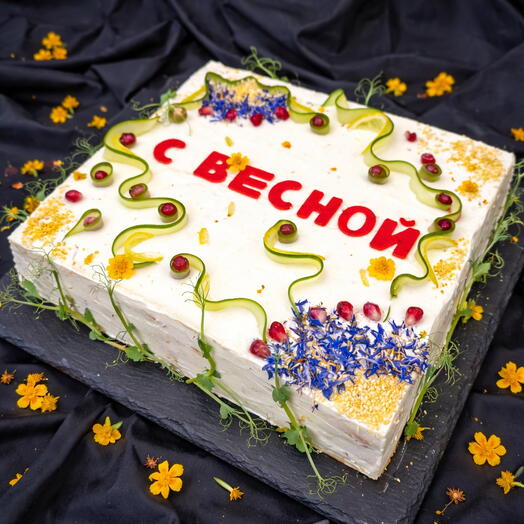 Торт "Копченая телятина" с весной