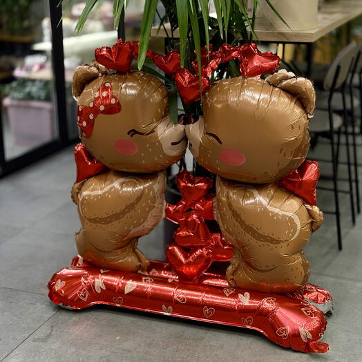 Шар фигурный «Влюбленные мишки»