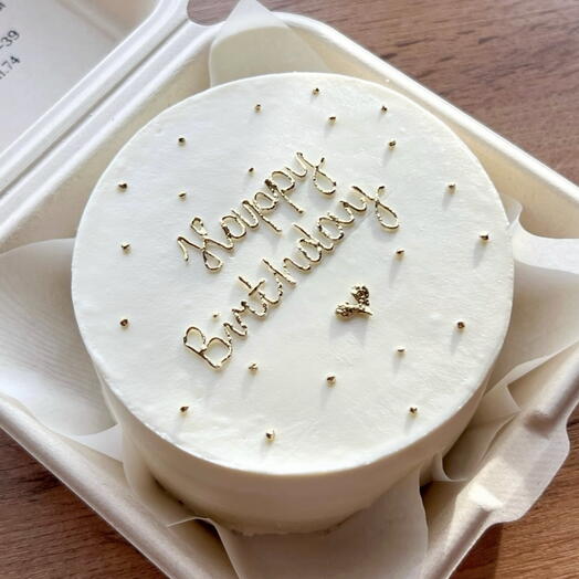 Бенто торт белый happy birthday