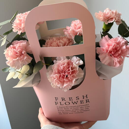 Сумочка с Розовыми Диантусами 🌸