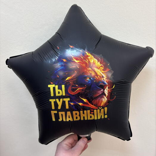 Шар 18 гелевый 45 см. Фольгированный «Ты тут главный»