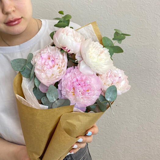 Пионы в крафте 🌸