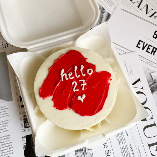 Бенто- торт «hello 27» подарок на день рождения