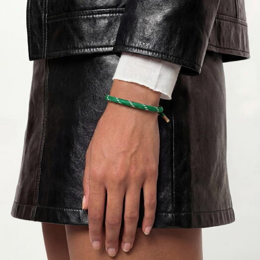 Зеленый браслет LU CORD GREEN GLDN на подарок, маме, подруге, на лето